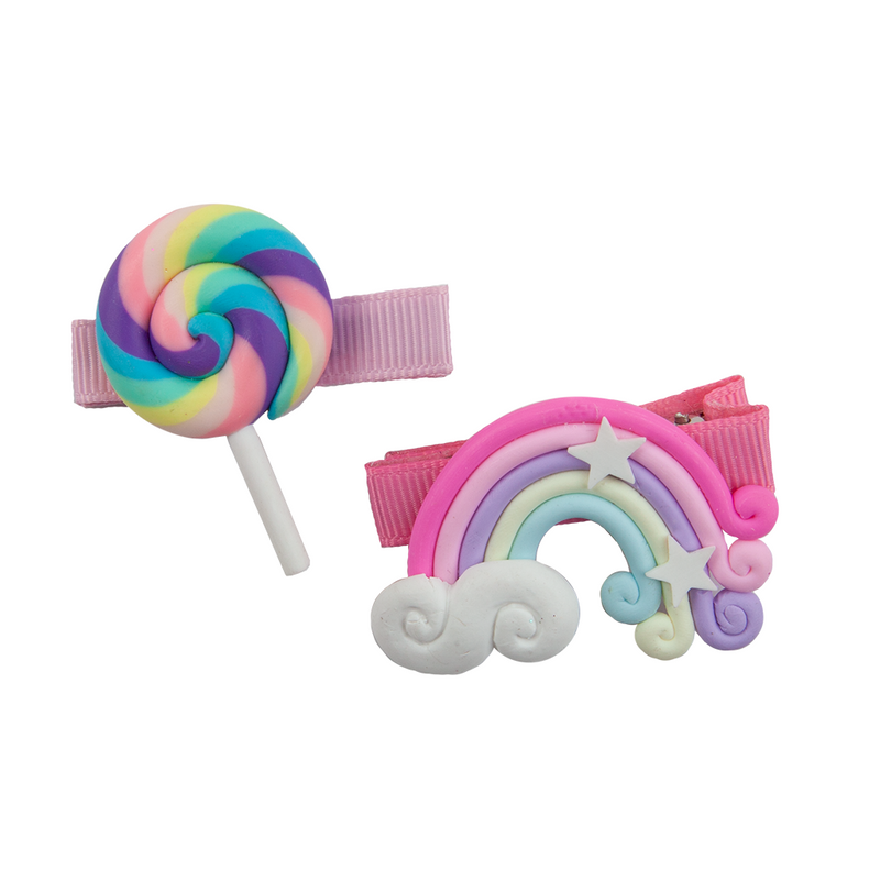Great Pretenders Lollipop Rainbow Hairclips-Great Pretenders-Little Giant Kidz