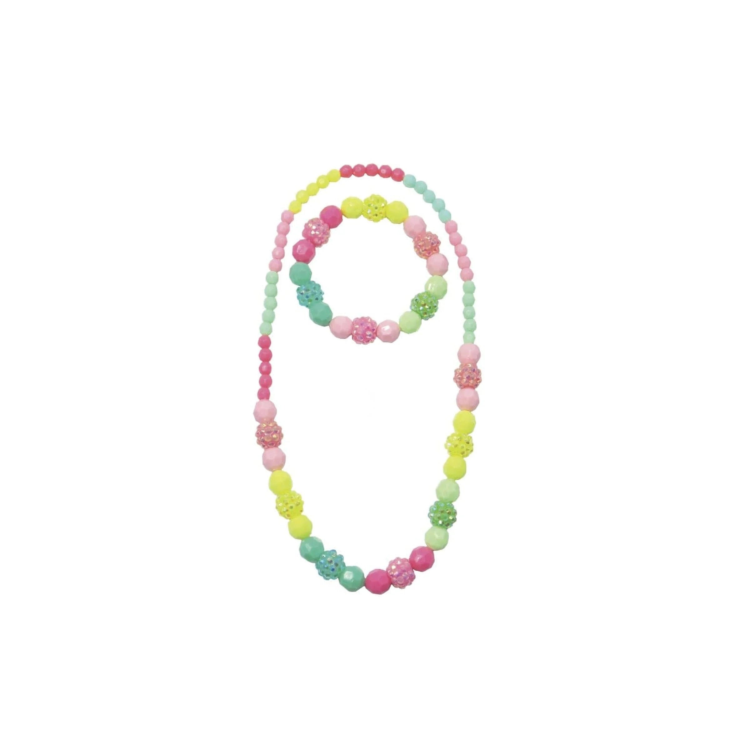 Great Pretenders Vividly Vibrant Necklace & Bracelet Set-Great Pretenders-Little Giant Kidz