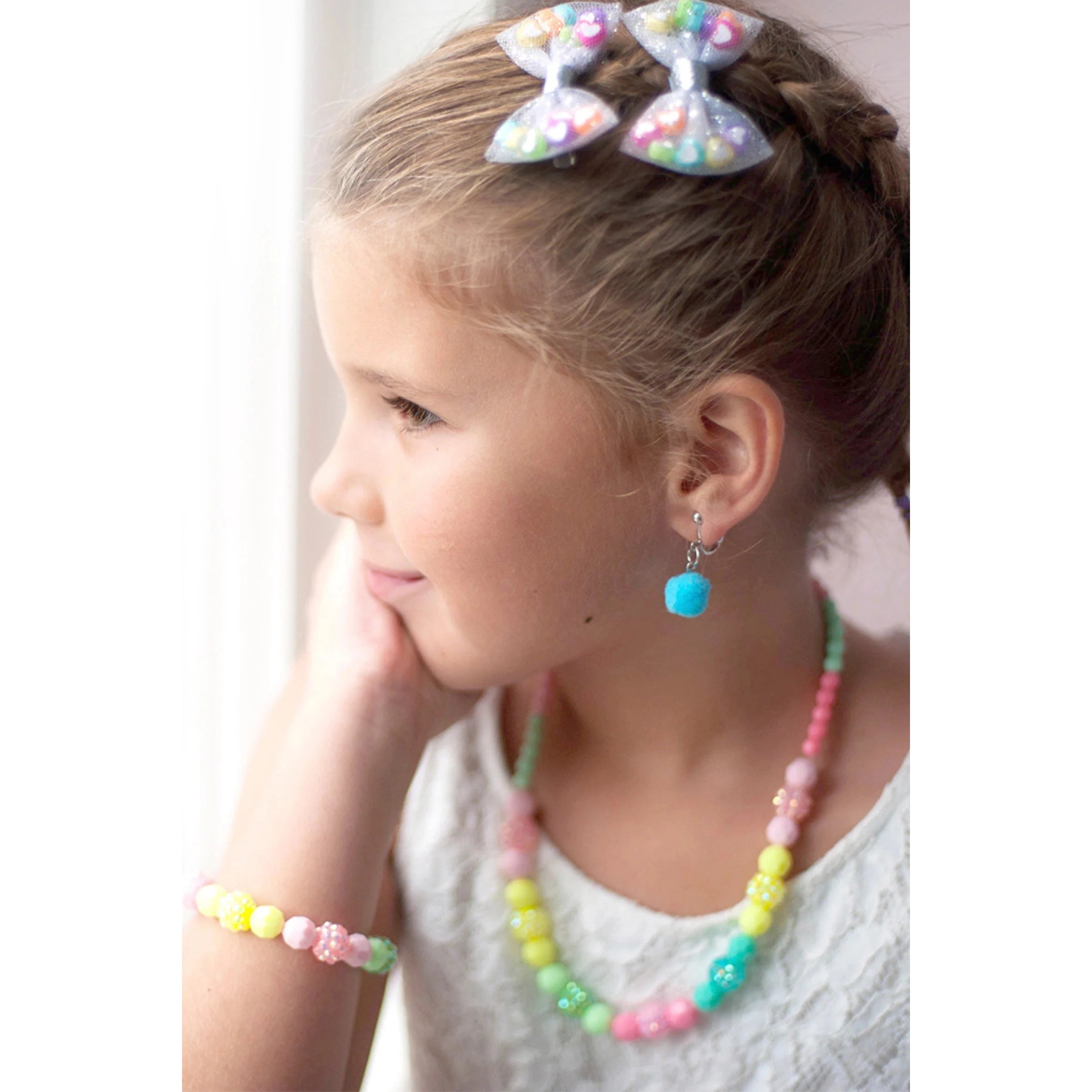 Great Pretenders Vividly Vibrant Necklace & Bracelet Set-Great Pretenders-Little Giant Kidz