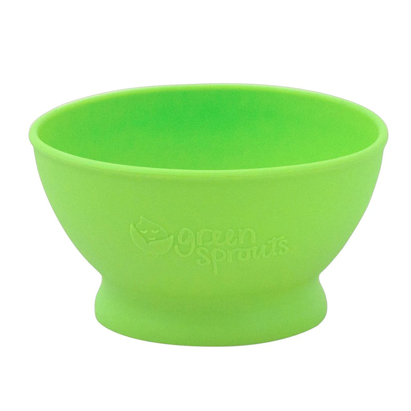 Green Sprouts Feeding Bowl Made From Silicone - Green (6M+)-Green Sprouts-Little Giant Kidz