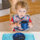 Green Sprouts Learning Cup Made From Silicone - Navy (12M+)-Green Sprouts-Little Giant Kidz