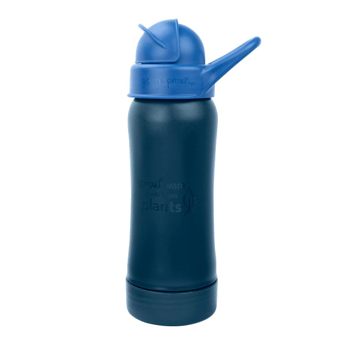 Green Sprouts Sprout Ware® Straw Bottle made from Plants Navy (9M+)-Green Sprouts-Little Giant Kidz
