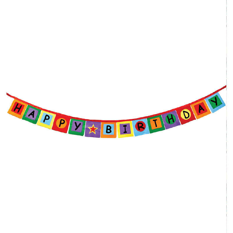 Groovy Holidays Multicolor Happy Birthday Banner-Groovy Holidays-Little Giant Kidz