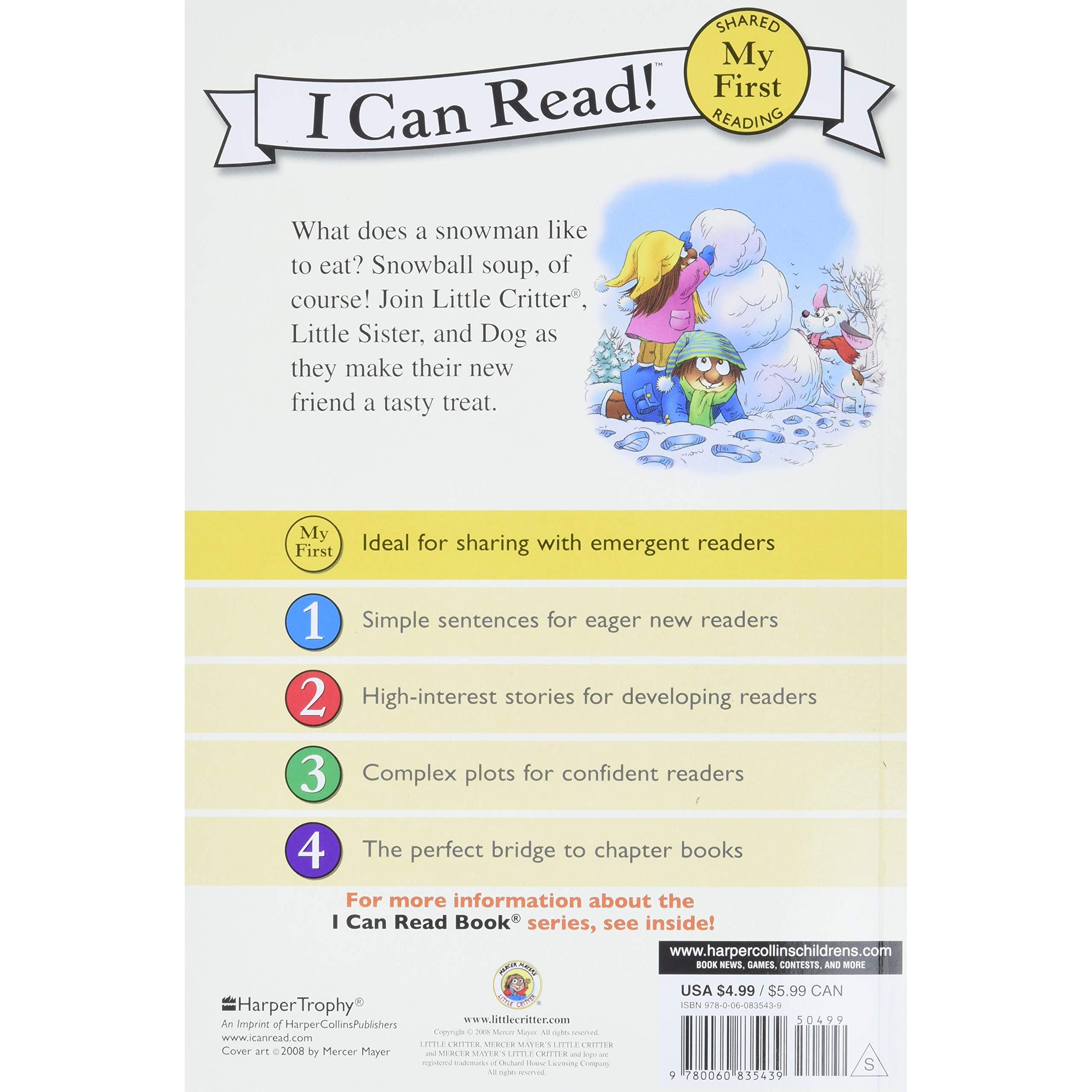 Harper Collins: My First I Can Read: Little Critter: Snowball Soup-HARPER COLLINS PUBLISHERS-Little Giant Kidz