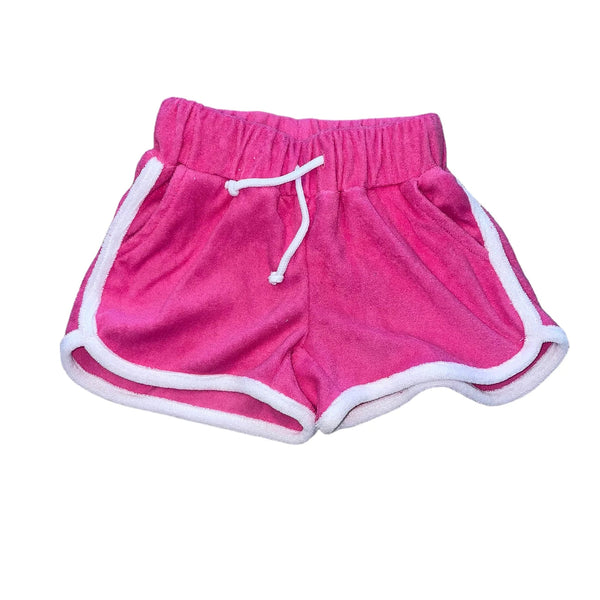 Honesty Clothing Pink/White Terry Cheer Shorts-HONESTY-Little Giant Kidz
