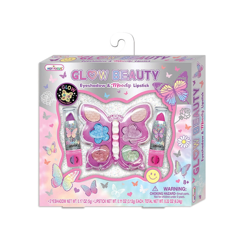 Hot Focus Glow Beauty Eyeshadow & Moody Lipstick - Tie Dye Butterfly-HOT FOCUS-Little Giant Kidz