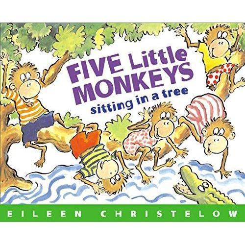 Houghton Mifflin Harcourt: Five Little Monkeys Sitting in a Tree (Board Book)-Houghton Mifflin Harcourt-Little Giant Kidz
