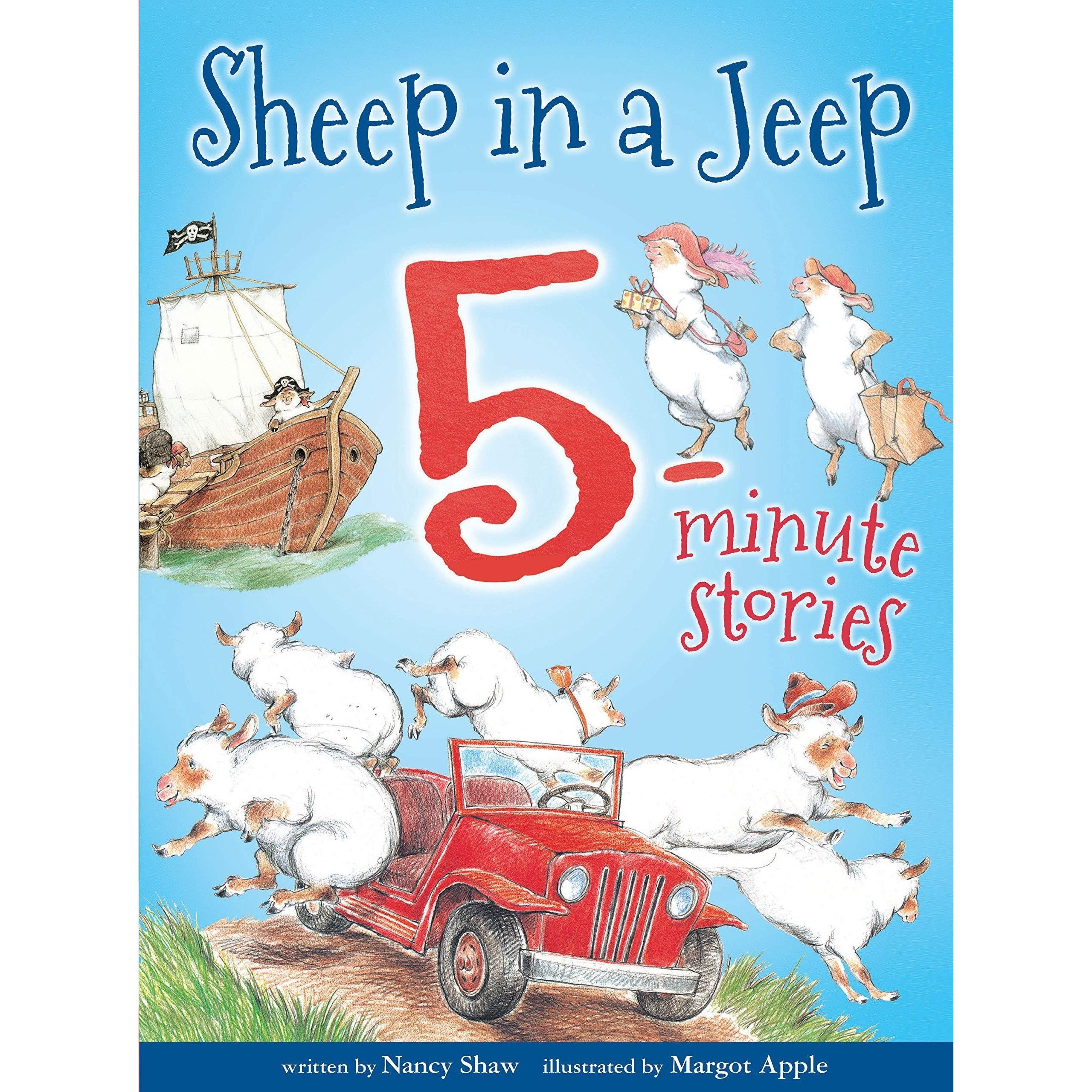 Houghton Mifflin Harcourt: Sheep in a Jeep 5 Minute Stories-Houghton Mifflin Harcourt-Little Giant Kidz