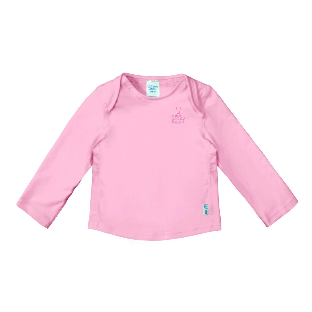 I Play Easy-On Long Sleeve Rashguard Shirt - Light Pink-I Play-Little Giant Kidz