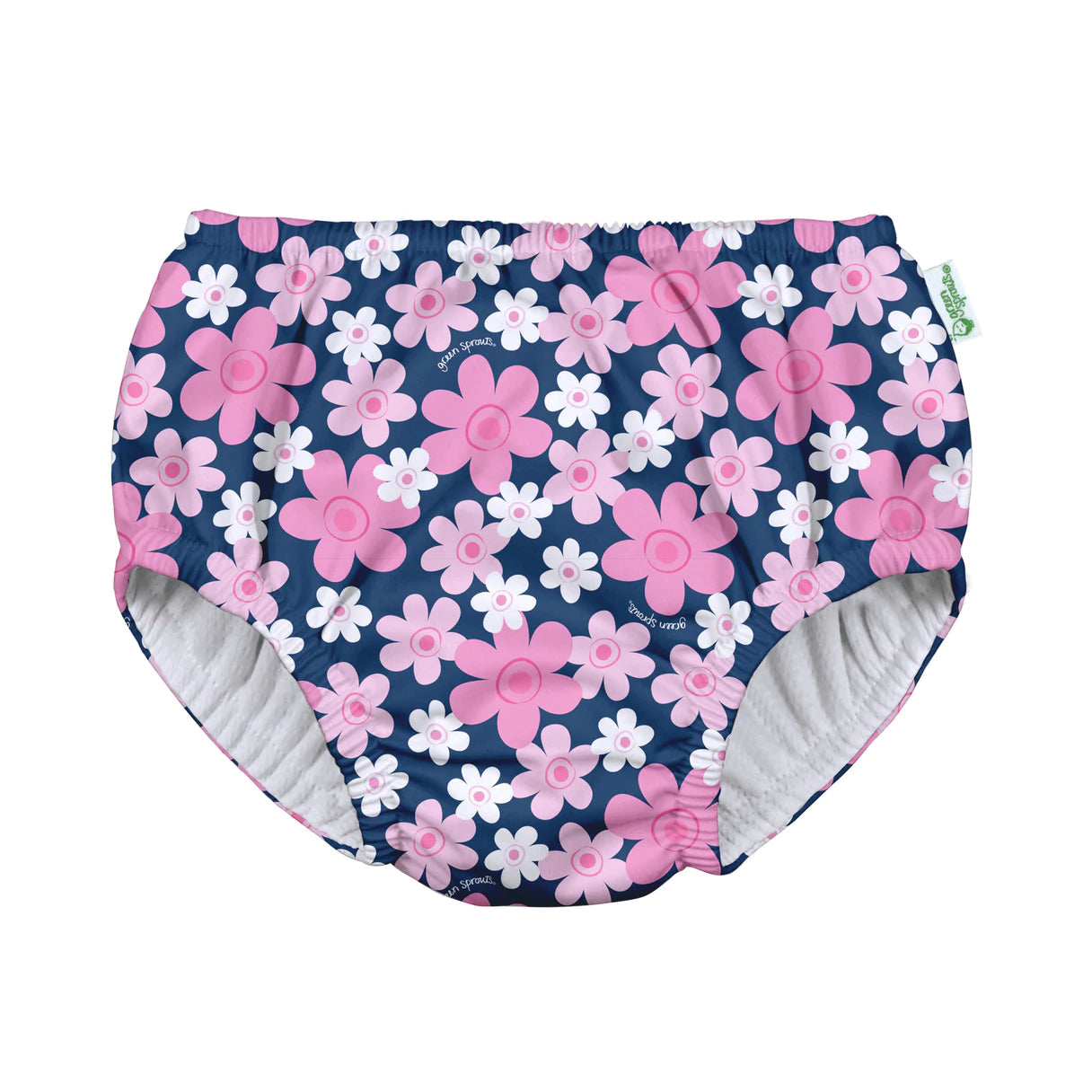 I Play Pull-Up Reusable Absorbent Swimsuit Diaper - Navy Blooms-I Play-Little Giant Kidz