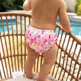 I Play Ruffle Snap Reusable Absorbent Swimsuit Diaper - Pink Sea Life-I Play-Little Giant Kidz
