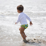 I Play Snap Reusable Absorbent Swimsuit Diaper - Green Sealife-I Play-Little Giant Kidz