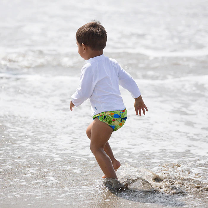 I Play Snap Reusable Absorbent Swimsuit Diaper - Green Sealife-I Play-Little Giant Kidz