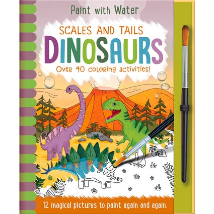 Imagine That Publishing: Scales and Tails - Dinosaurs (Paint with Water Paperback Book)-Independent Publishers Group-Little Giant Kidz