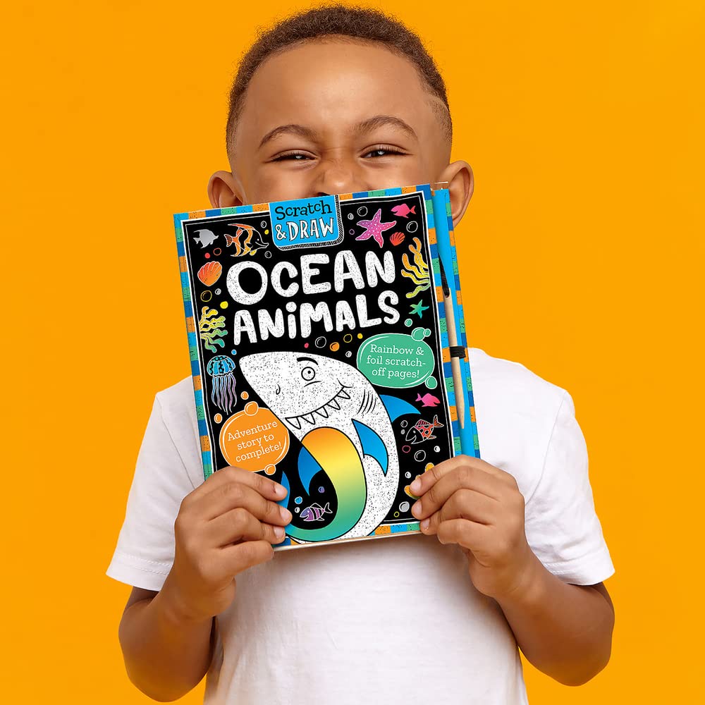 Imagine That Publishing: Scratch and Draw Ocean Animals (Hardcover Book)-Imagine That Publishing-Little Giant Kidz