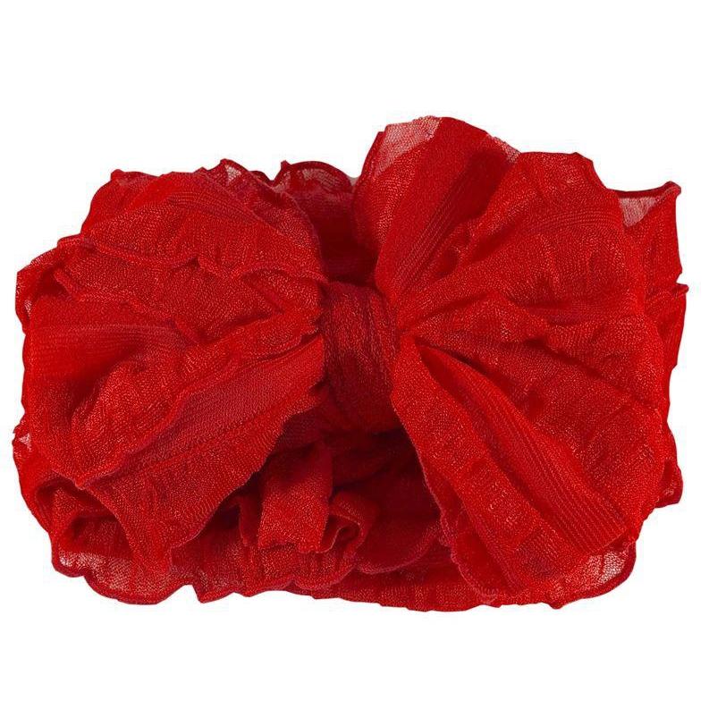 In Awe Couture Bright Red Ruffle Headband-IN AWE COUTURE-Little Giant Kidz