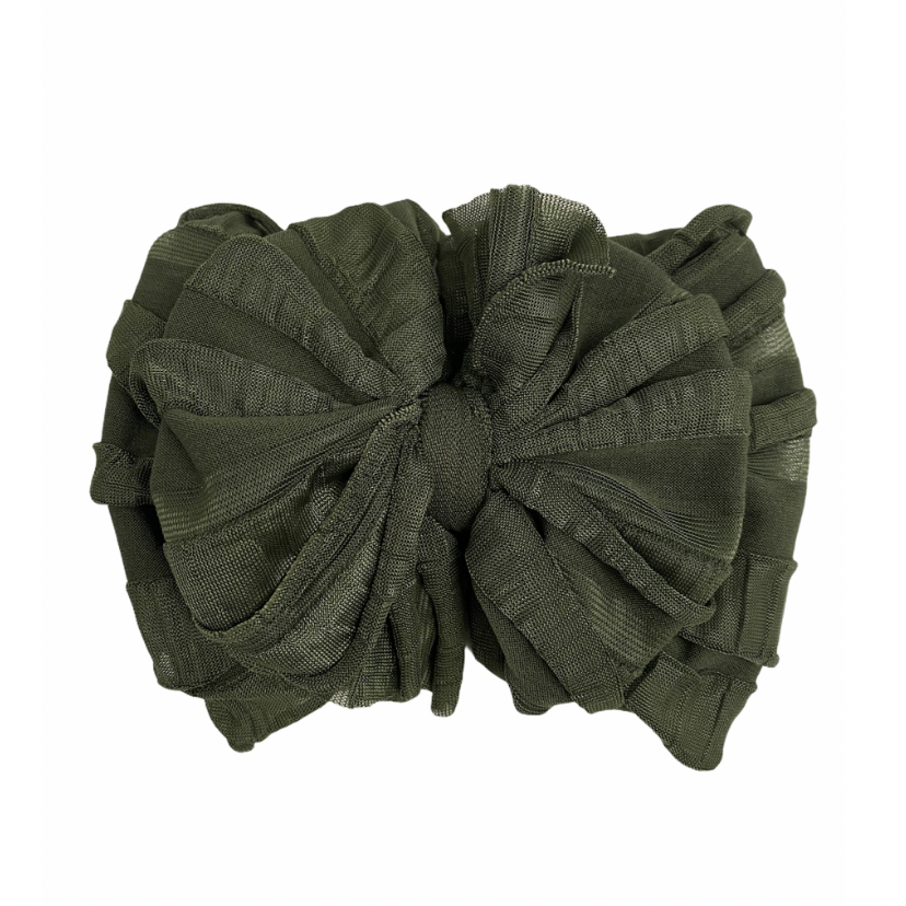 In Awe Couture Cedar Green Ruffle Headband-IN AWE COUTURE-Little Giant Kidz