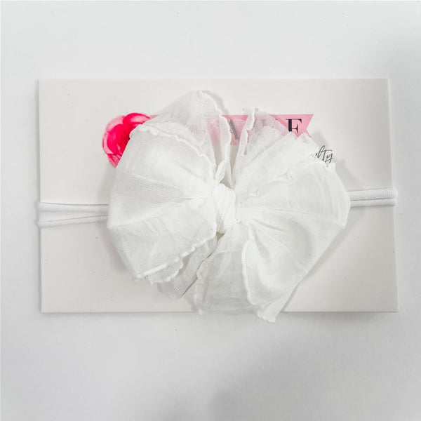 In Awe Couture Mini Headband - Off White-IN AWE COUTURE-Little Giant Kidz