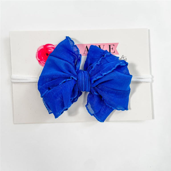 In Awe Couture Mini Headband - Royal-IN AWE COUTURE-Little Giant Kidz