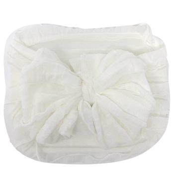 In Awe Couture Off White Ruffle Headband-IN AWE COUTURE-Little Giant Kidz