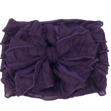 In Awe Couture Plum Ruffle Headband-IN AWE COUTURE-Little Giant Kidz