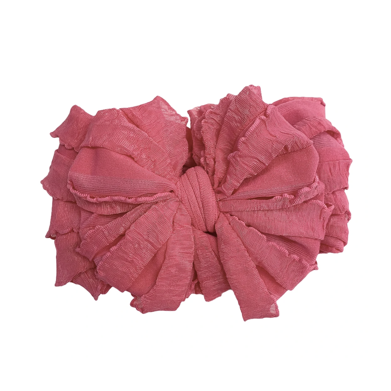 In Awe Couture Ruffle Headband - Hot Pink-IN AWE COUTURE-Little Giant Kidz