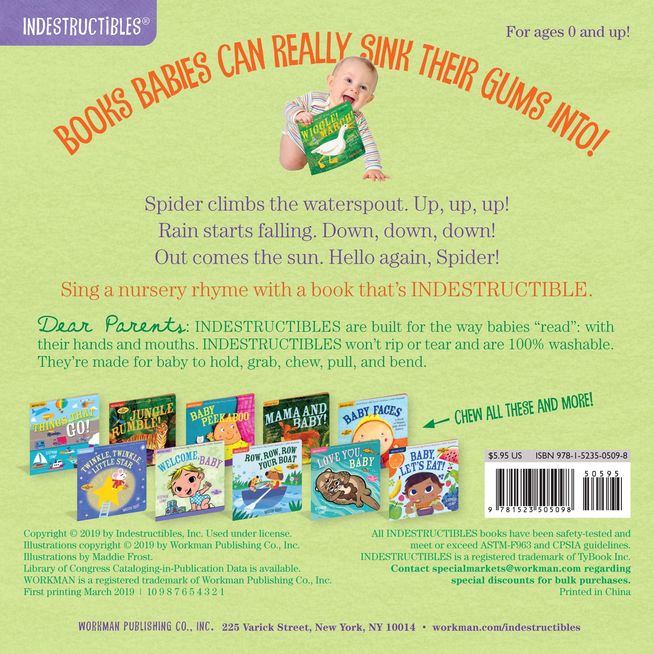 Indestructibles: The Itsy Bitsy Spider-HACHETTE BOOK GROUP USA-Little Giant Kidz