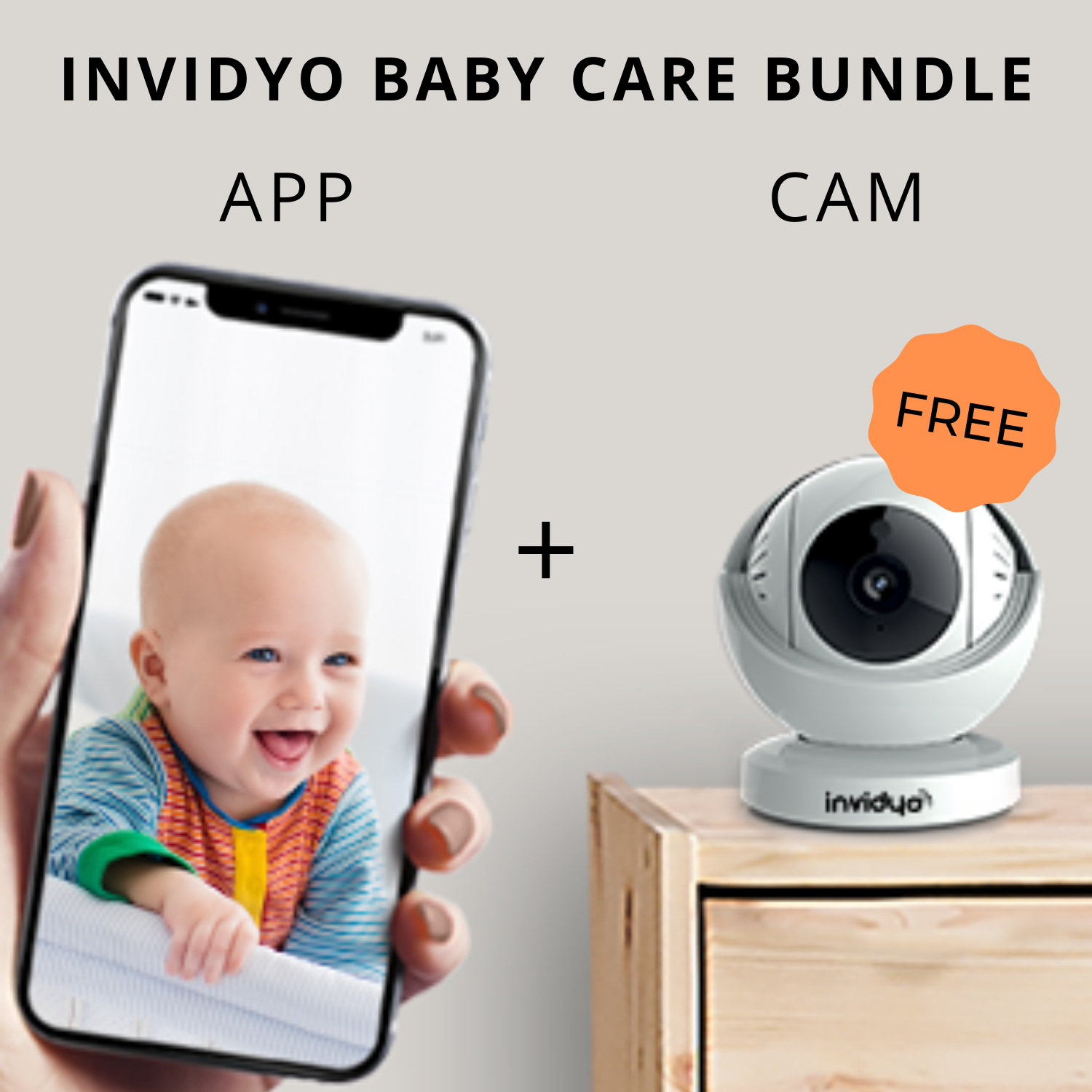 Invidyo Smart Baby Camera + Bundle (with Free Monitor)-BRIXY-Little Giant Kidz