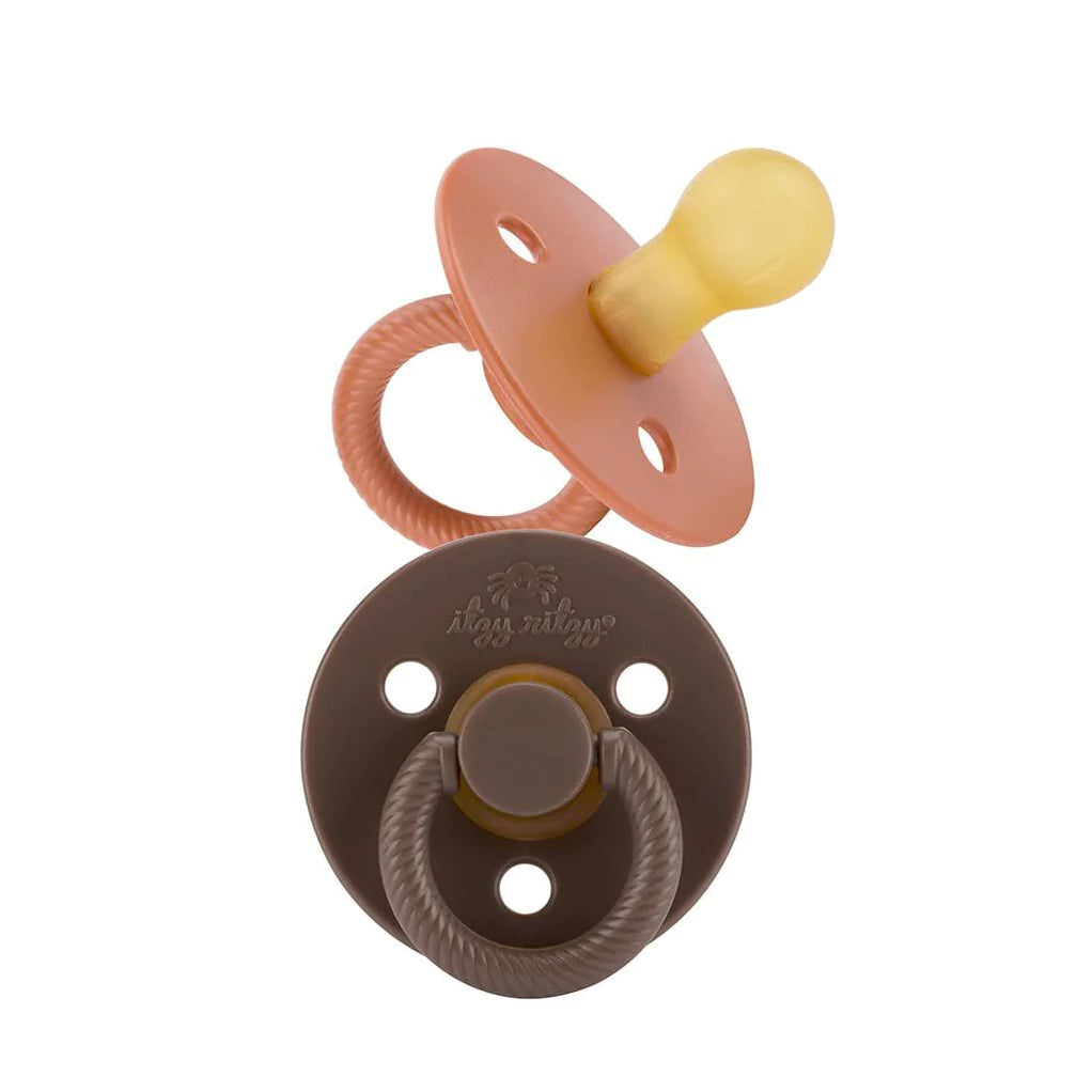 Itzy Ritzy Itzy Soother™ Natural Rubber Pacifier - 0-6M - Chocolate & Caramel-ITZY RITZY-Little Giant Kidz