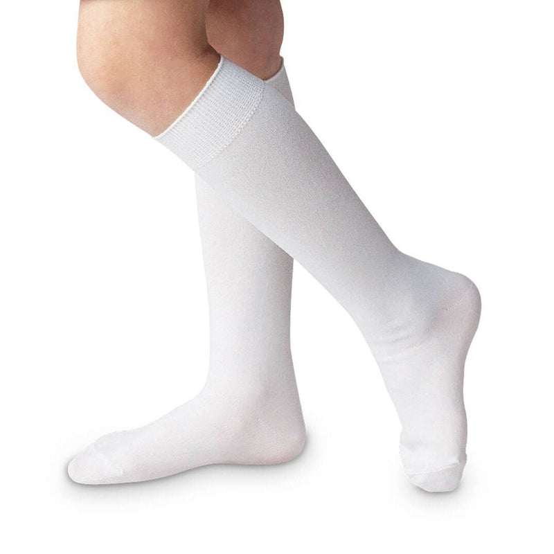 Jefferies Socks Classic White Nylon Knee High Socks 1 Pair - White-JEFFERIES SOCKS-Little Giant Kidz