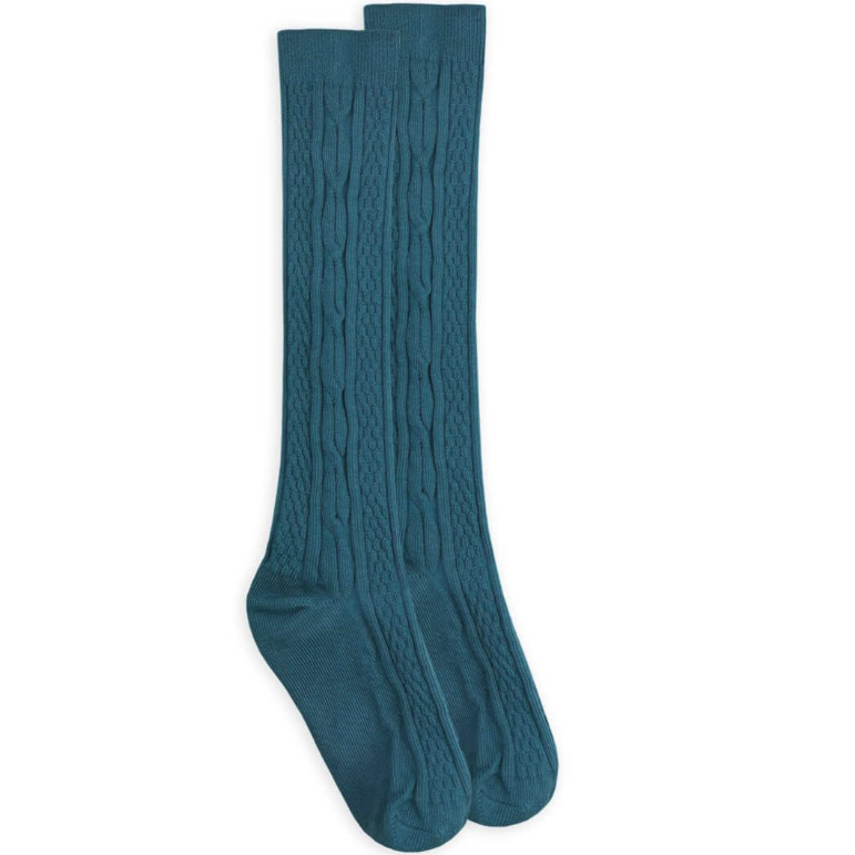 Jefferies Socks Fashion Cable Knee High Socks - Surf-JEFFERIES SOCKS-Little Giant Kidz