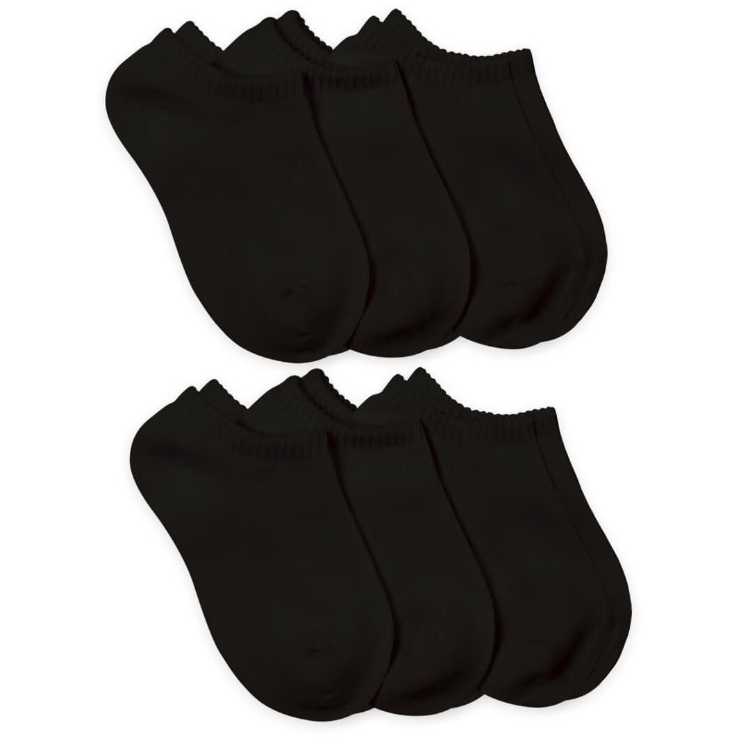 Jefferies Socks Smooth Toe Capri Liner Socks 6 Pair Pack - Black-JEFFERIES SOCKS-Little Giant Kidz