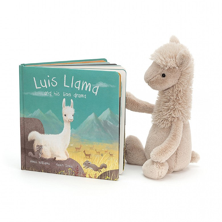 JellyCat Luis Llama Book (Board Book)-JellyCat-Little Giant Kidz