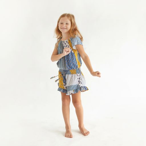 Joyous & Free Golden Girl Blanket Print Ginger Romper-Joyous & Free-Little Giant Kidz