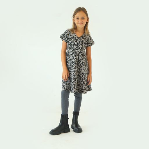 Joyous & Free Gray Leopard Sofia Dress-Joyous & Free-Little Giant Kidz