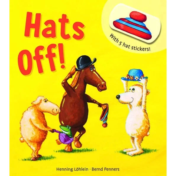 Kane Miler: Hats Off! With 5 Reusable Hat Stickers (Board Book)-EDC-USBORNE-Little Giant Kidz