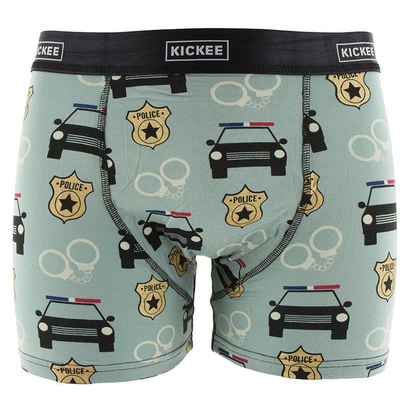 Kickee Pants Jade Law Enforcement Men's Boxer Brief Print-KICKEE PANTS-Little Giant Kidz