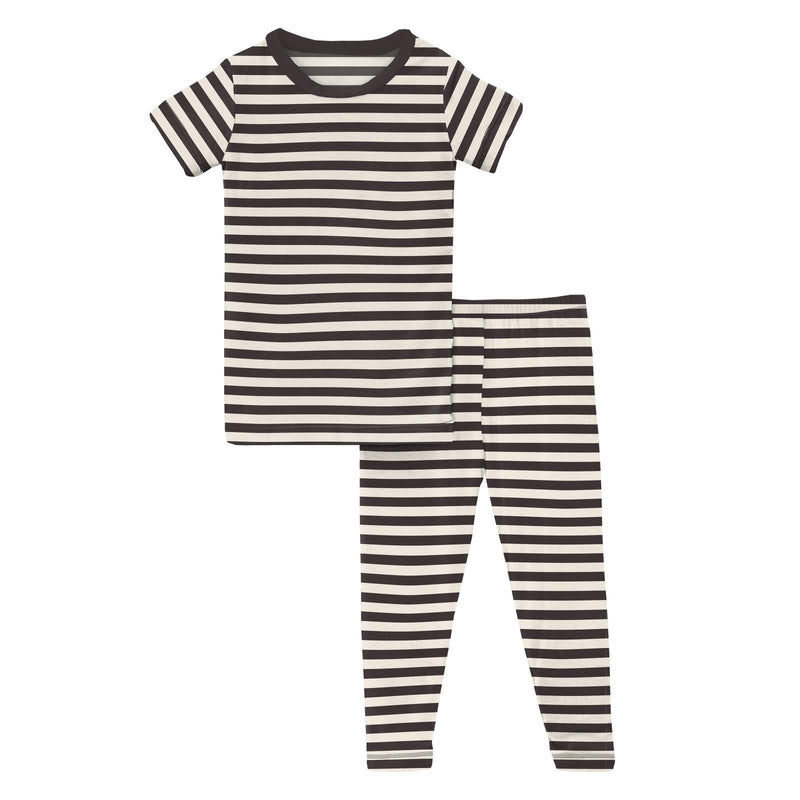 Kickee Pants Jailhouse Rock Stripe Print Short Sleeve Pajama Set-Kickee Pants-Little Giant Kidz