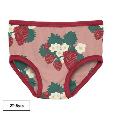Kickee Pants Print Girl's Underwear - Blush Strawberry Farm-Kickee Pants-Little Giant Kidz