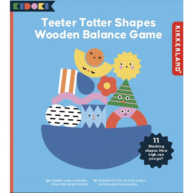 Kikkerland Design Teeter Totter Shapes Wooden Balance Game-Kikkerland Design-Little Giant Kidz