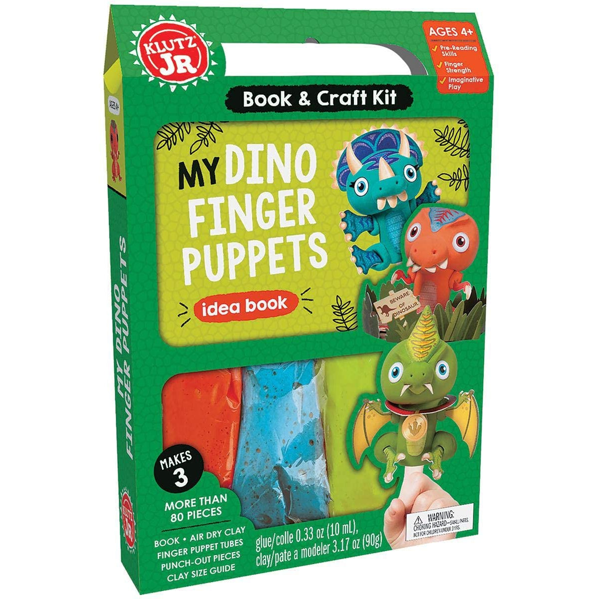 Klutz My Dino Finger Puppets Jr. Craft Kit - Makes 3 Puppets-KLUTZ-Little Giant Kidz