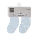 Kushies Infant Socks 2-Pack - Ice Solid/Stars-KUSHIES-Little Giant Kidz