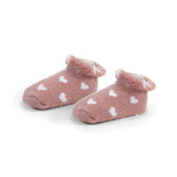 Kushies Infant Socks 2-Pack - Rose Solid/Hearts-KUSHIES-Little Giant Kidz