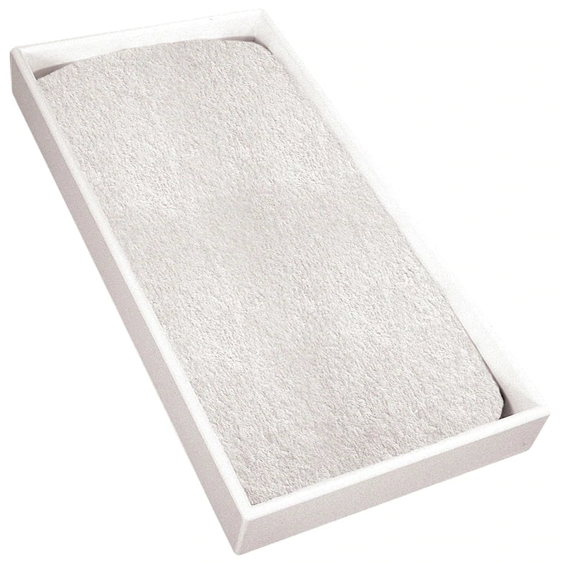 Kushies Terry Fitted Changing Pad Cover - White-KUSHIES-Little Giant Kidz