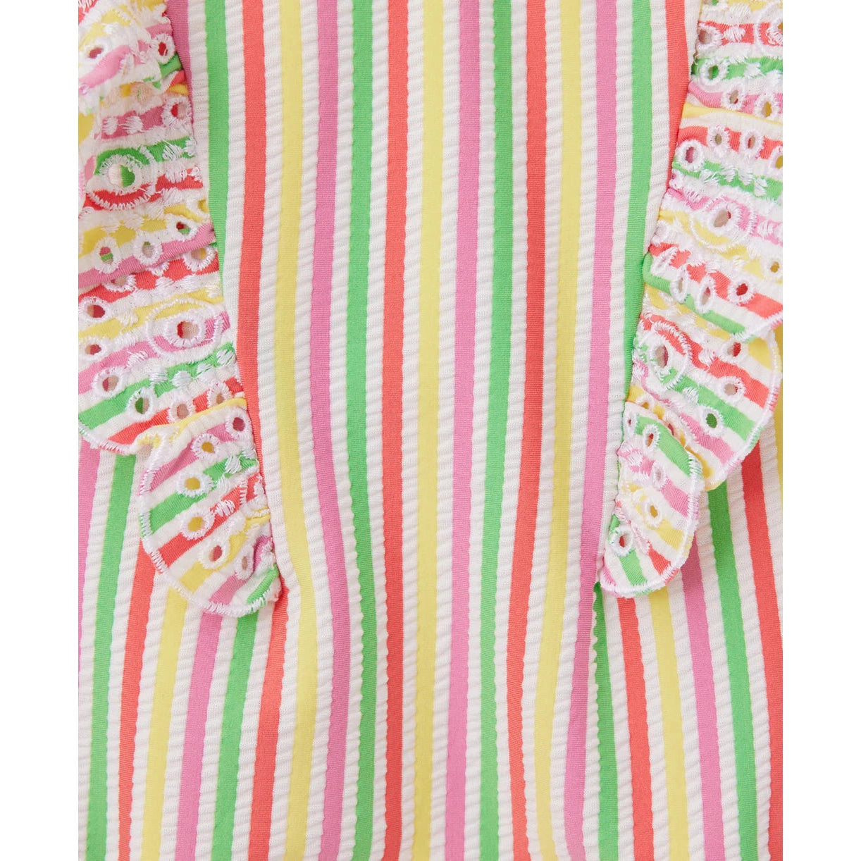 Little Me Multi Stripe Ruffle Toddler Swimsuit-LITTLE ME-Little Giant Kidz