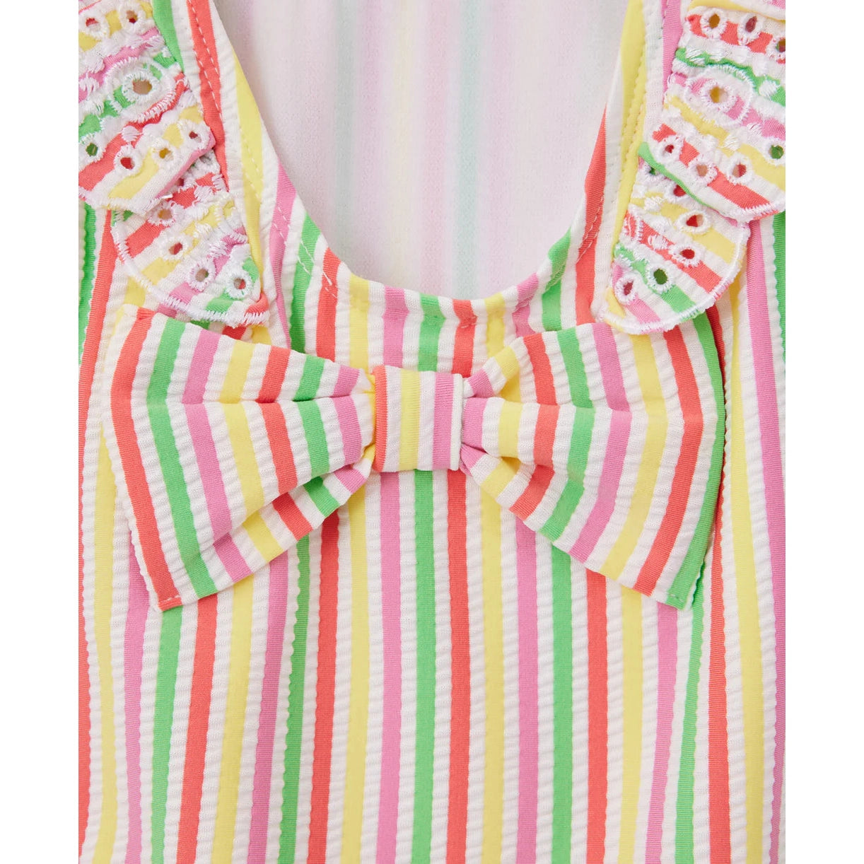 Little Me Multi Stripe Ruffle Toddler Swimsuit-LITTLE ME-Little Giant Kidz