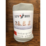 Luv Bug Waterproof Crib Sheet - Gray Jersey-LUV BUG-Little Giant Kidz