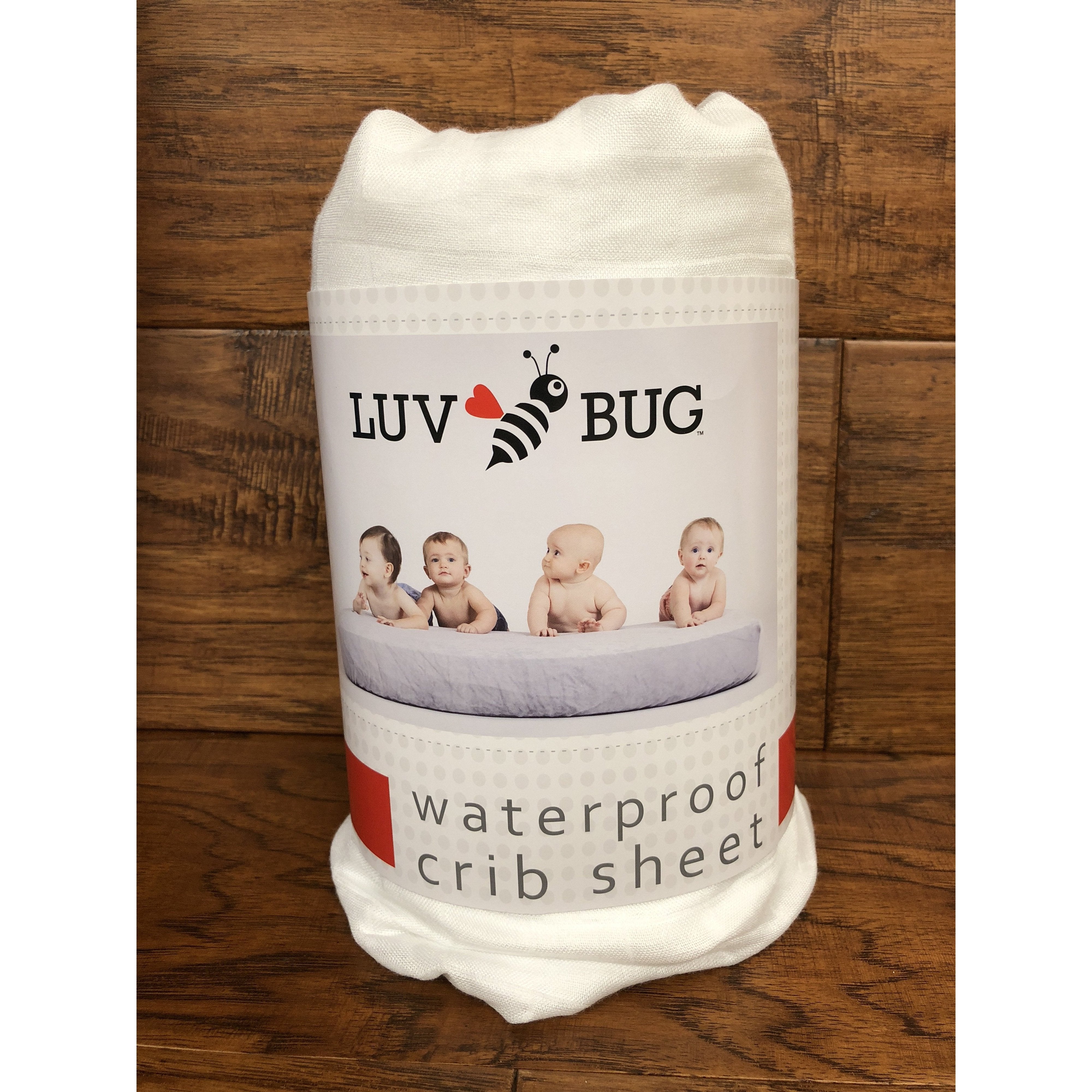 Luv Bug Waterproof Crib Sheet - Natural Gauze-LUV BUG-Little Giant Kidz