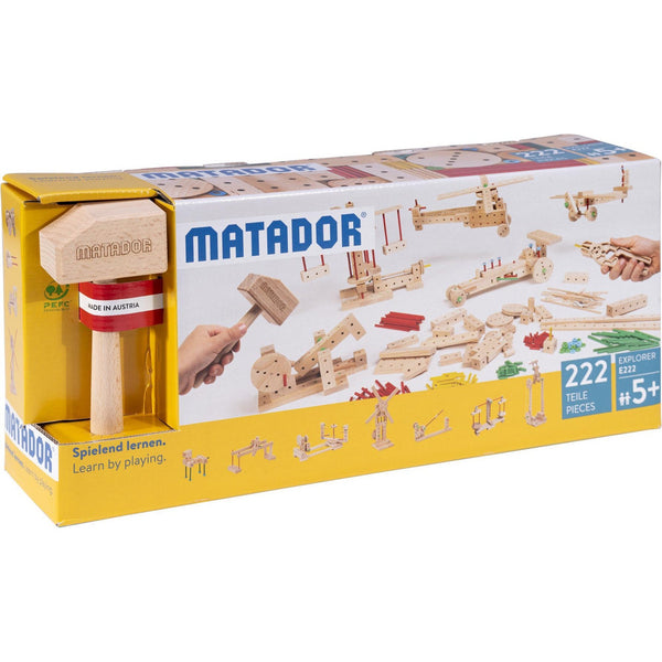 MATADOR Explorer Wooden Construction Set 222 pcs-UKIDZ-Little Giant Kidz