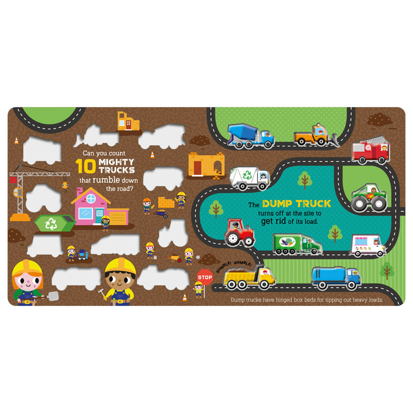 Make Believe Ideas: 10 Mighty Trucks (Board Book)-Make Believe Ideas-Little Giant Kidz